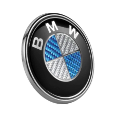 BMW -hez KÉK-FEHÉR carbon ( karbon ) embléma 82 mm